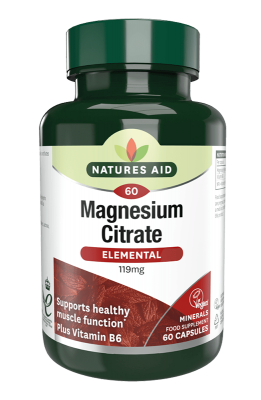 Natures Aid Magnesium Citrate Elemental 119mg 60 Caps